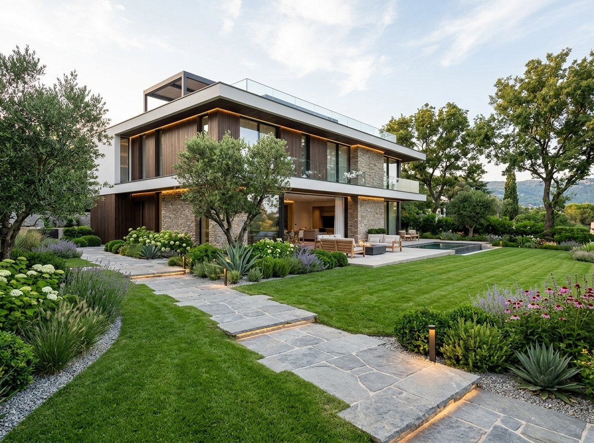 Contemporary Landscaped Villa Architecture